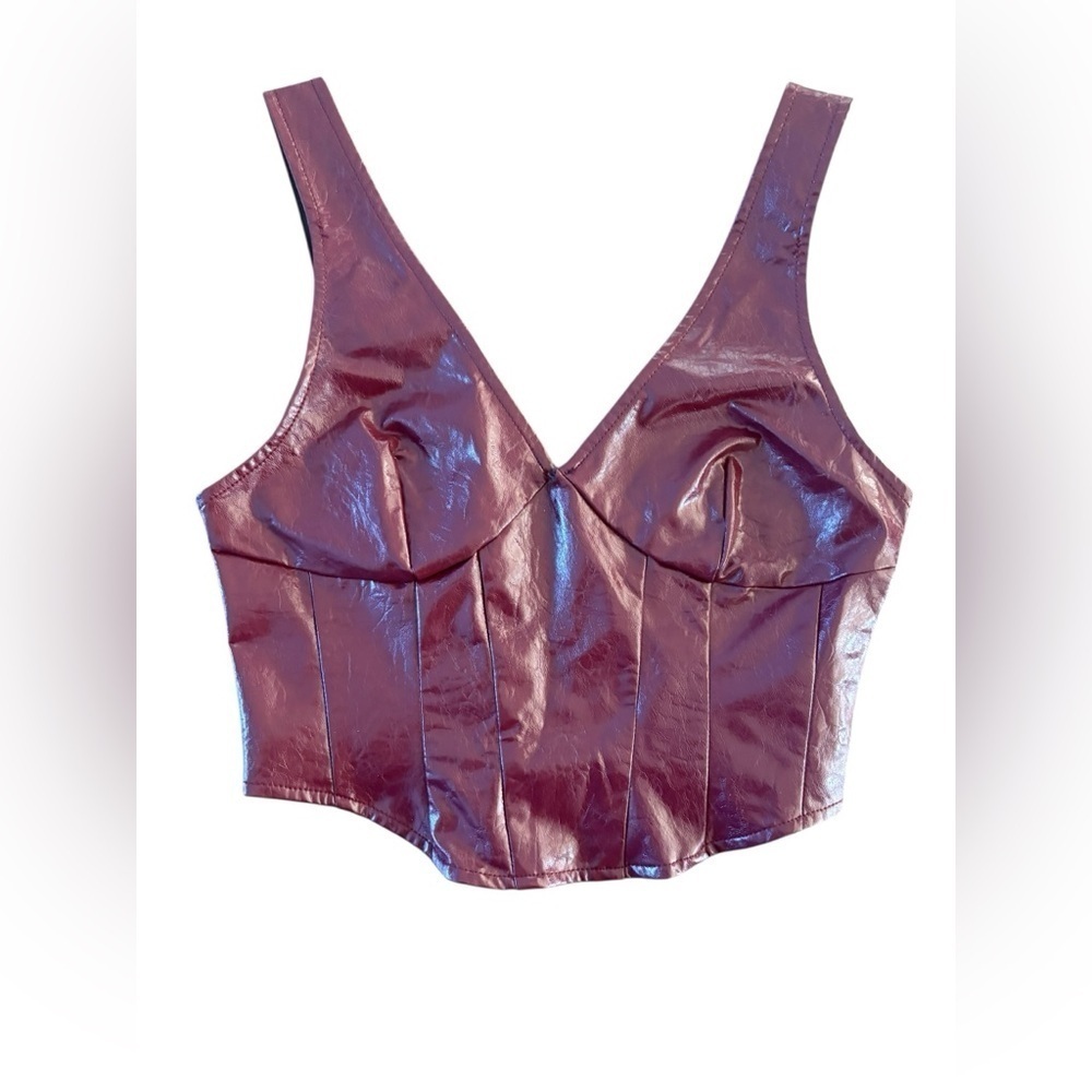 Noisy May Burgundy Crop Top